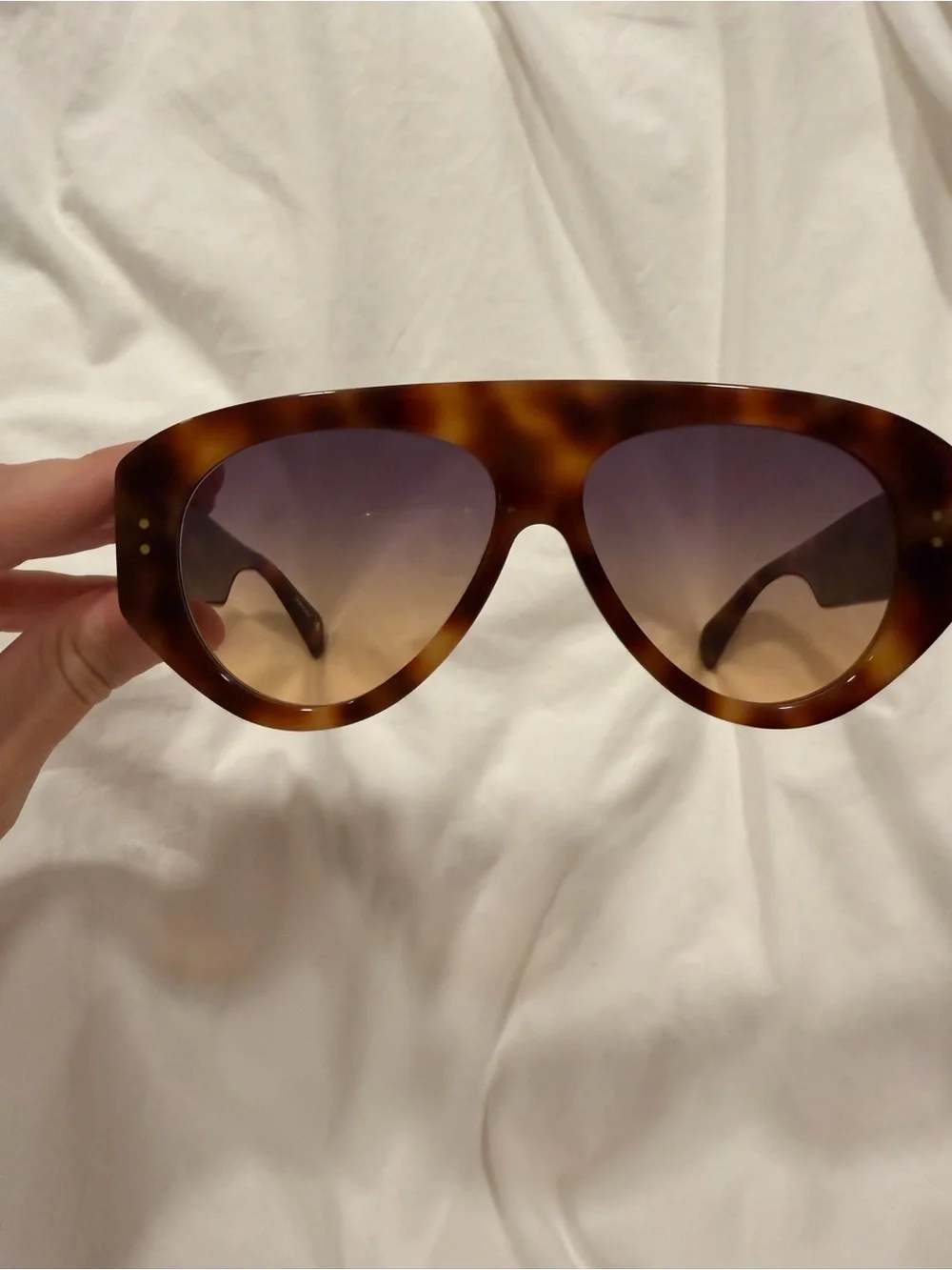 Jimmy Fairly Women’s Tortoiseshell Brown Oversized Shield Sunglasses